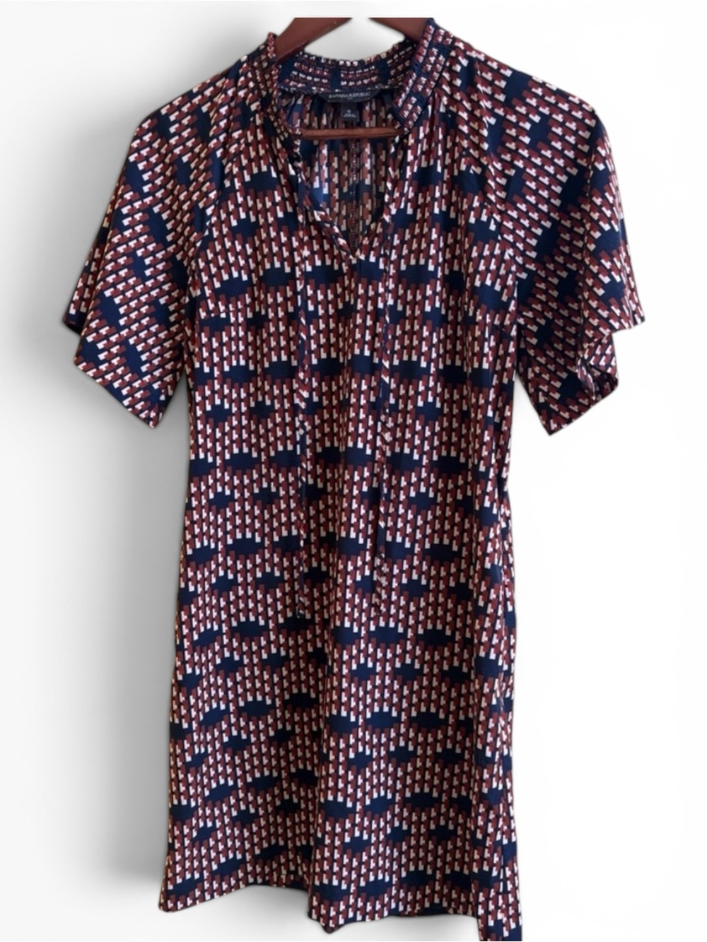 Banana Republic Factory Geometric Shift Pullover Dress Size 0 Zero NWOT’s